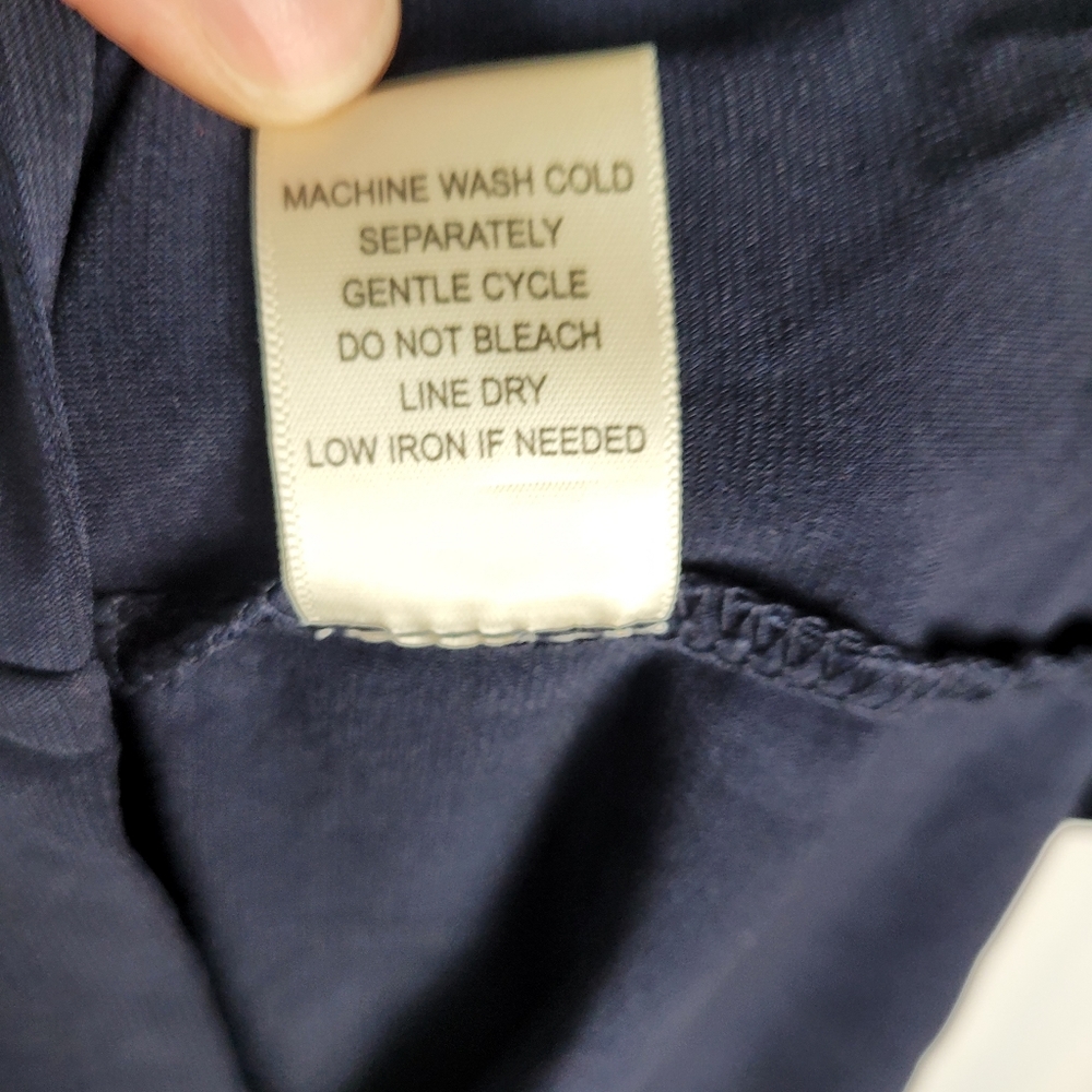 NEW Emma & Michele Navy Blue Mock Neck Cold Shoulder Midi Shift Dress Medium - Picture 7 of 12